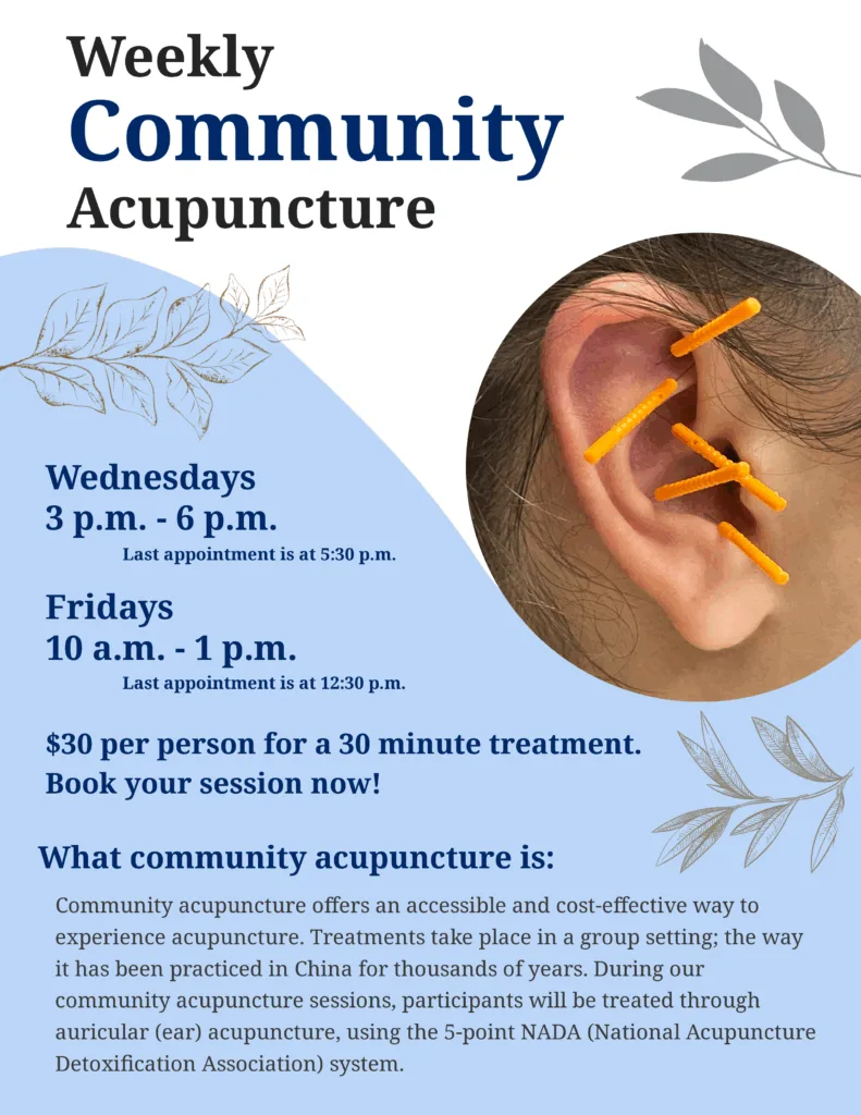 Community Acupuncture flyer