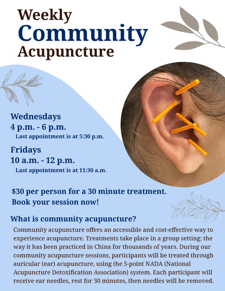Community Acupuncture flyer