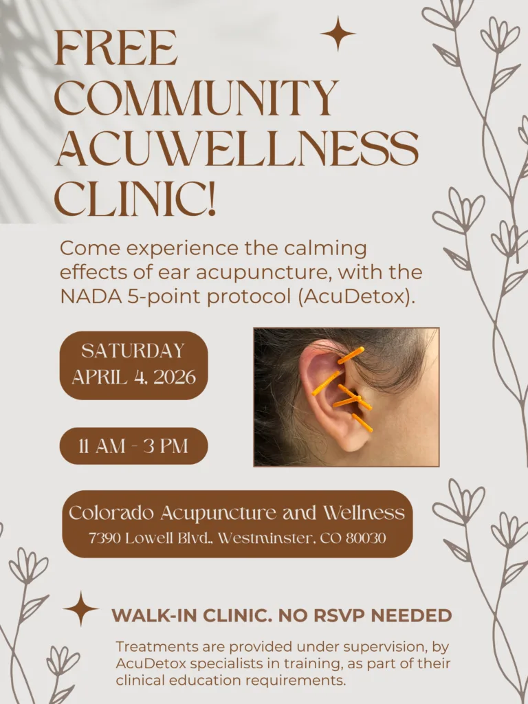 Community Acu wellness clinic flyer